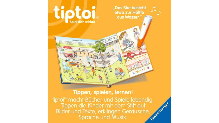 Ravensburger tiptoi - Wieso? Weshalb? Warum? Alles über den Körper, In Sachwissen eintauchen