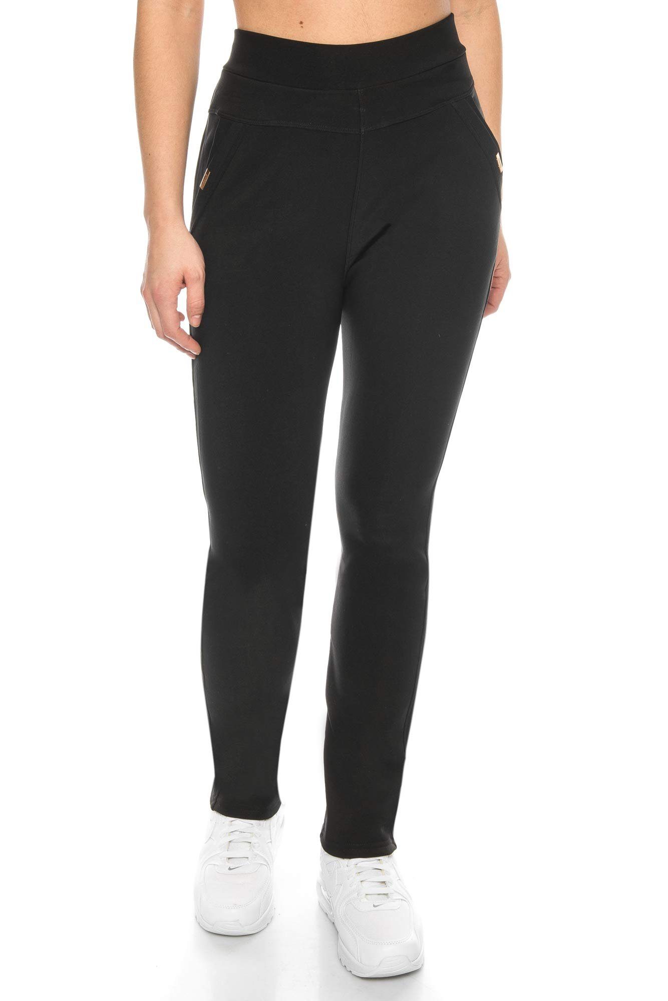 Kendindza Collection Thermohose Damen Winter gefüttert warm Innenfleece Winterhose elegant & stretch Gummibund, Schlupfhose