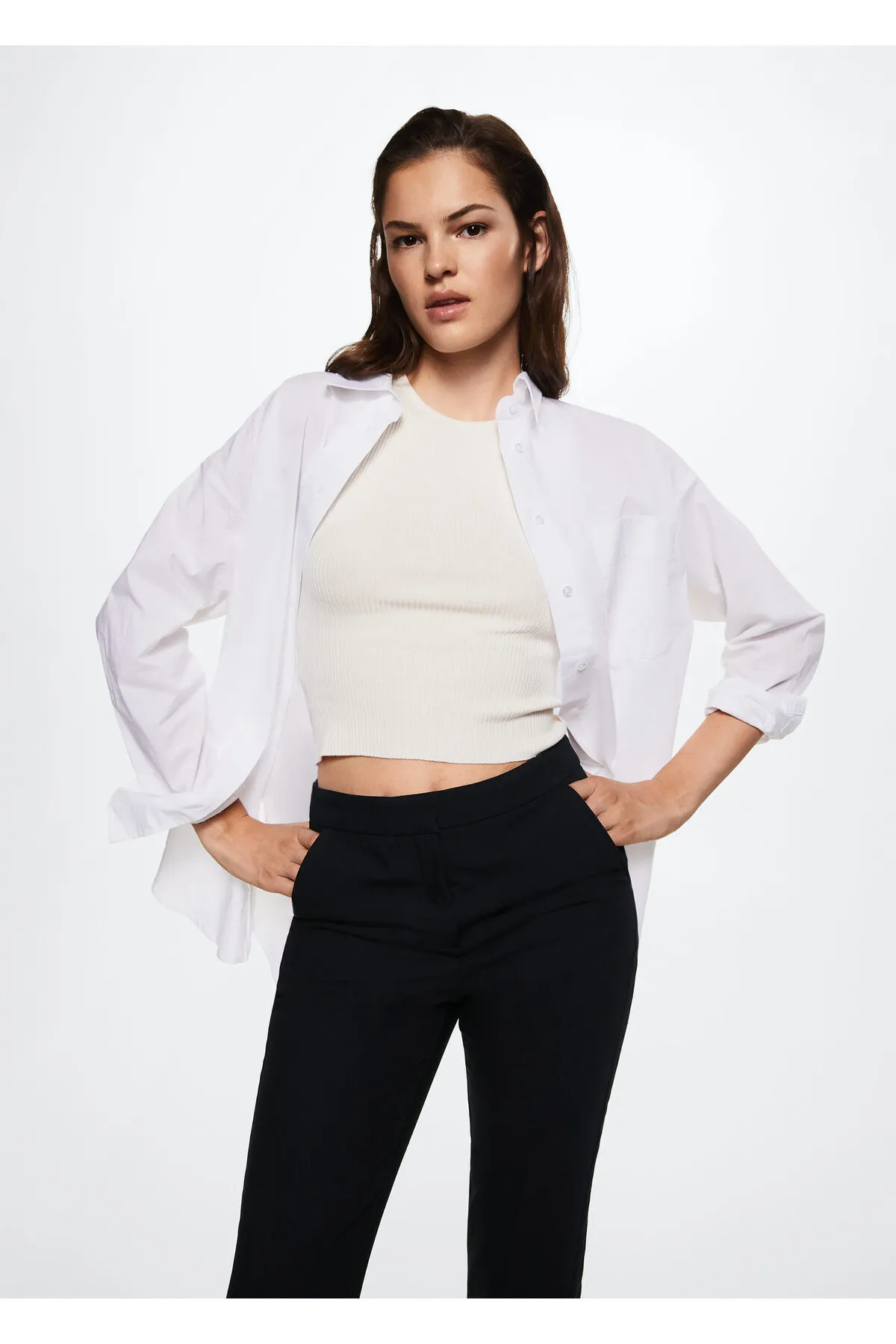 MANGO  Dunkelblaue Damenhose 37074057