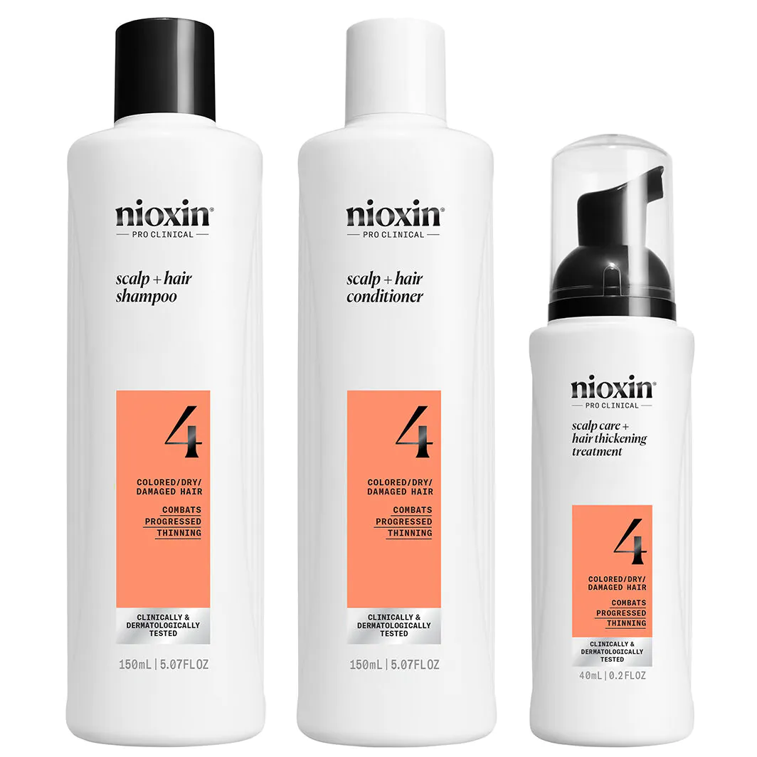 Nioxin System 4, Κιτ Καθαρισμού για Βαμμένα, Σοβαρά Αραιά Μαλλιά