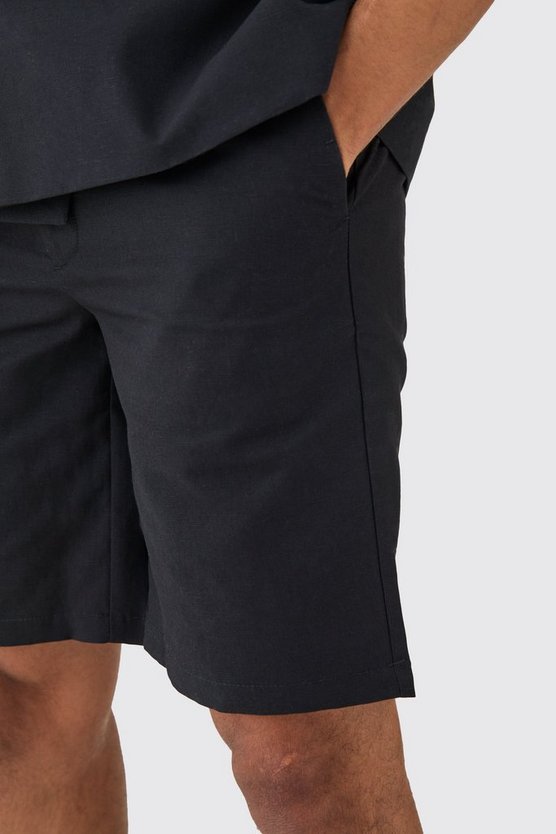 Smarte Leinen-Shorts mit Komfort-Bund