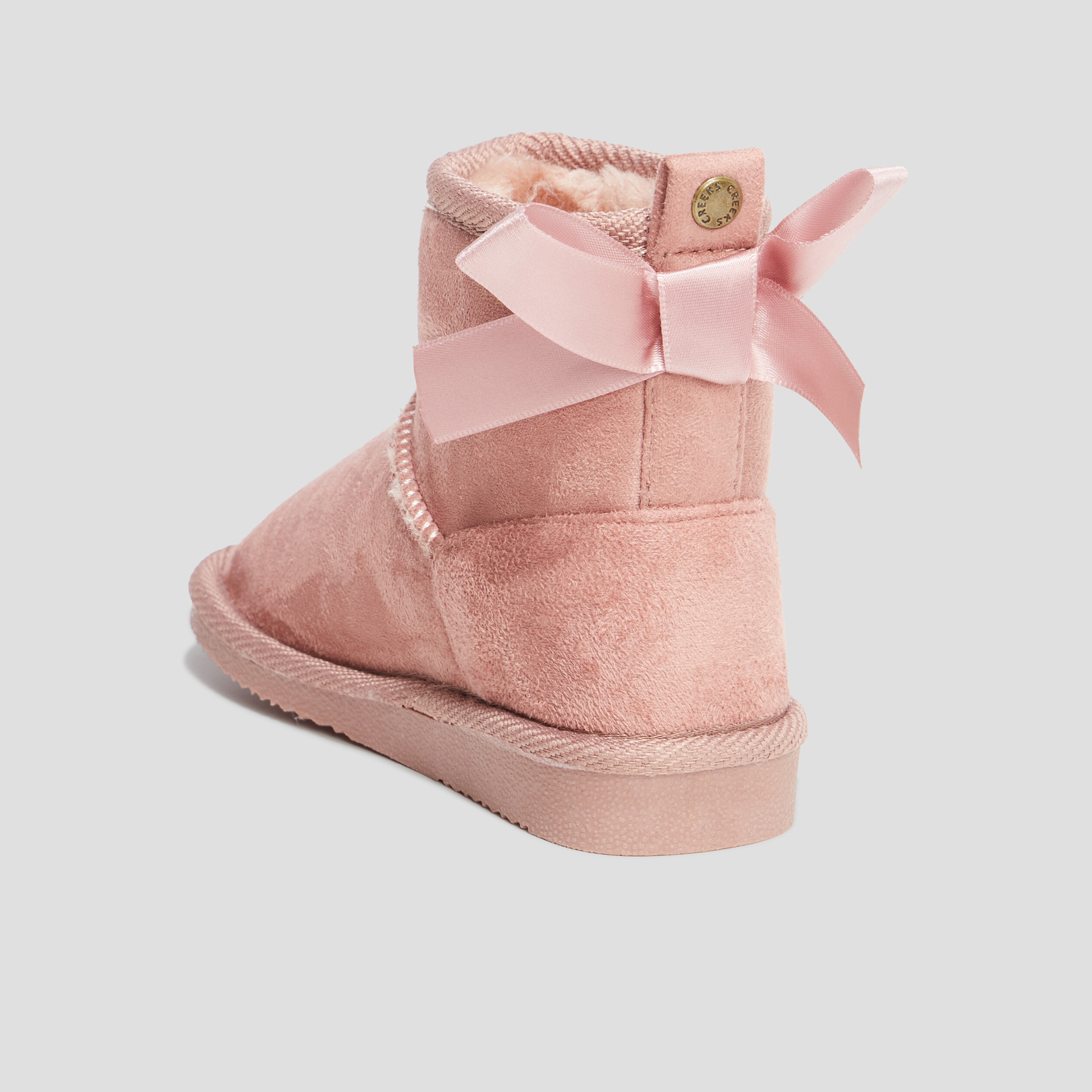 Bottines fourrées avec noeud rose fille | La Halle