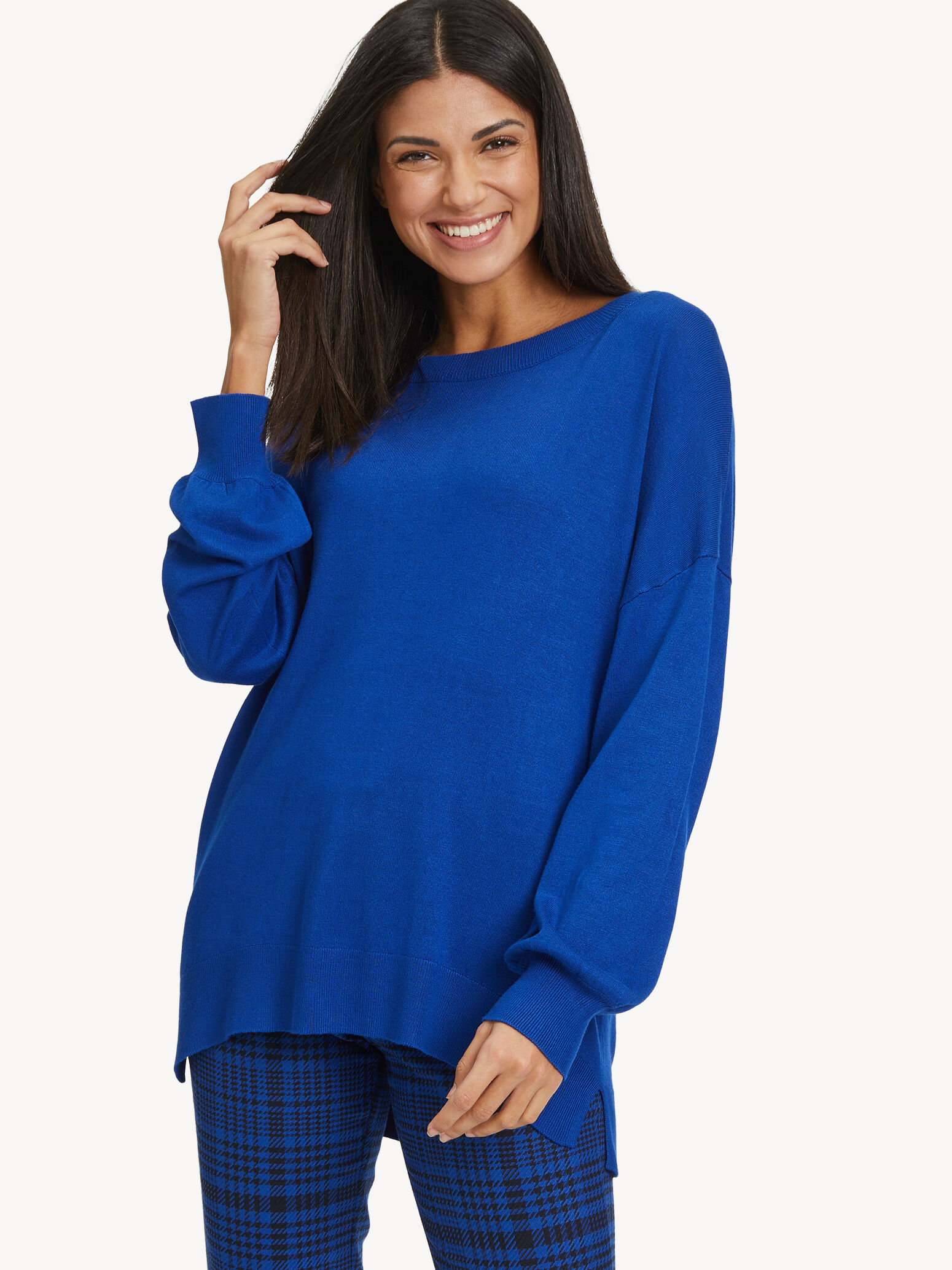 Pull-over en tricot - bleu