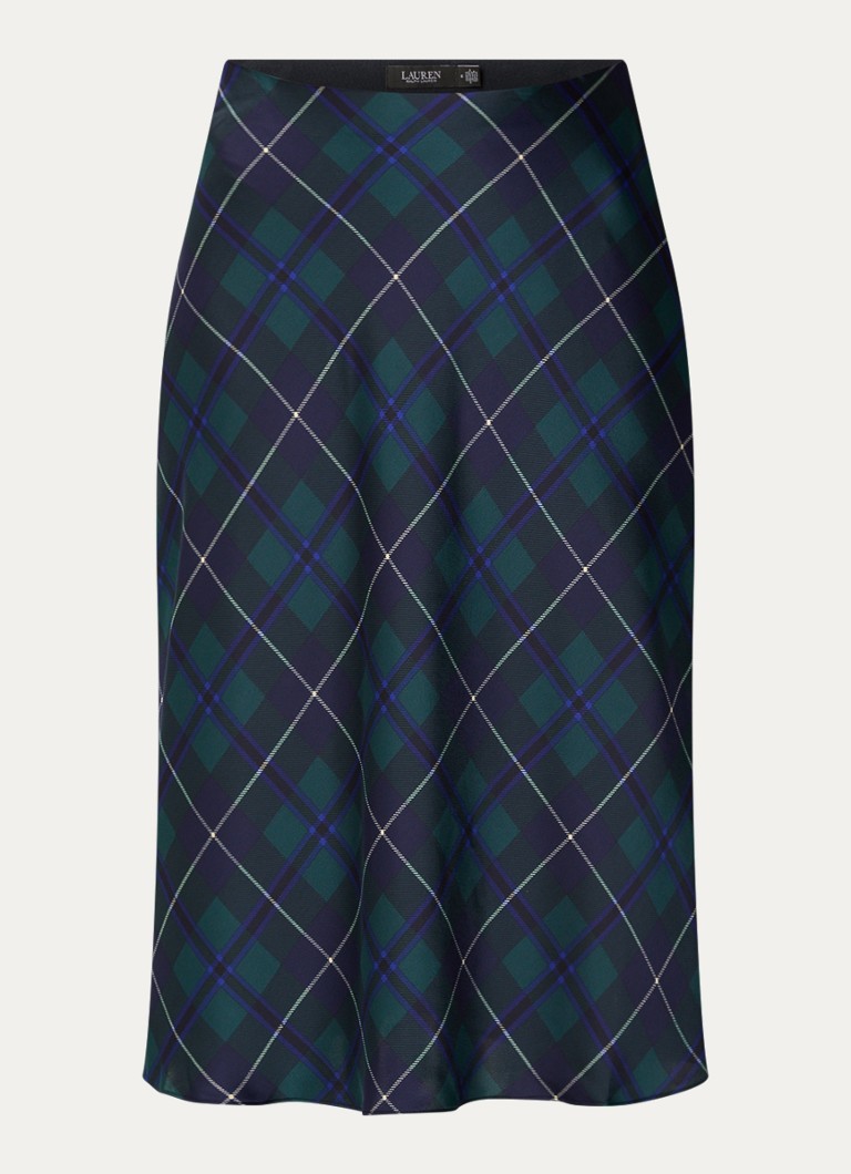 Fustă midi în carouri Ralph Lauren