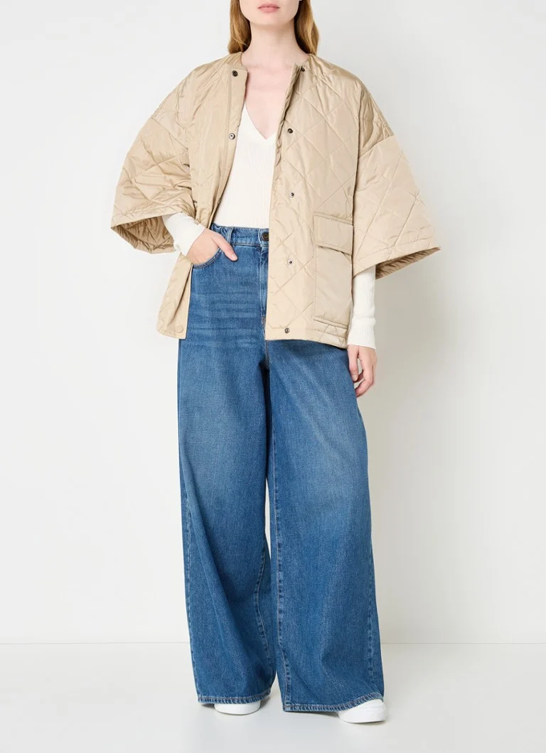 MaxMara Pavido Steppjacke mit aufgesetzten Taschen und Kapuze