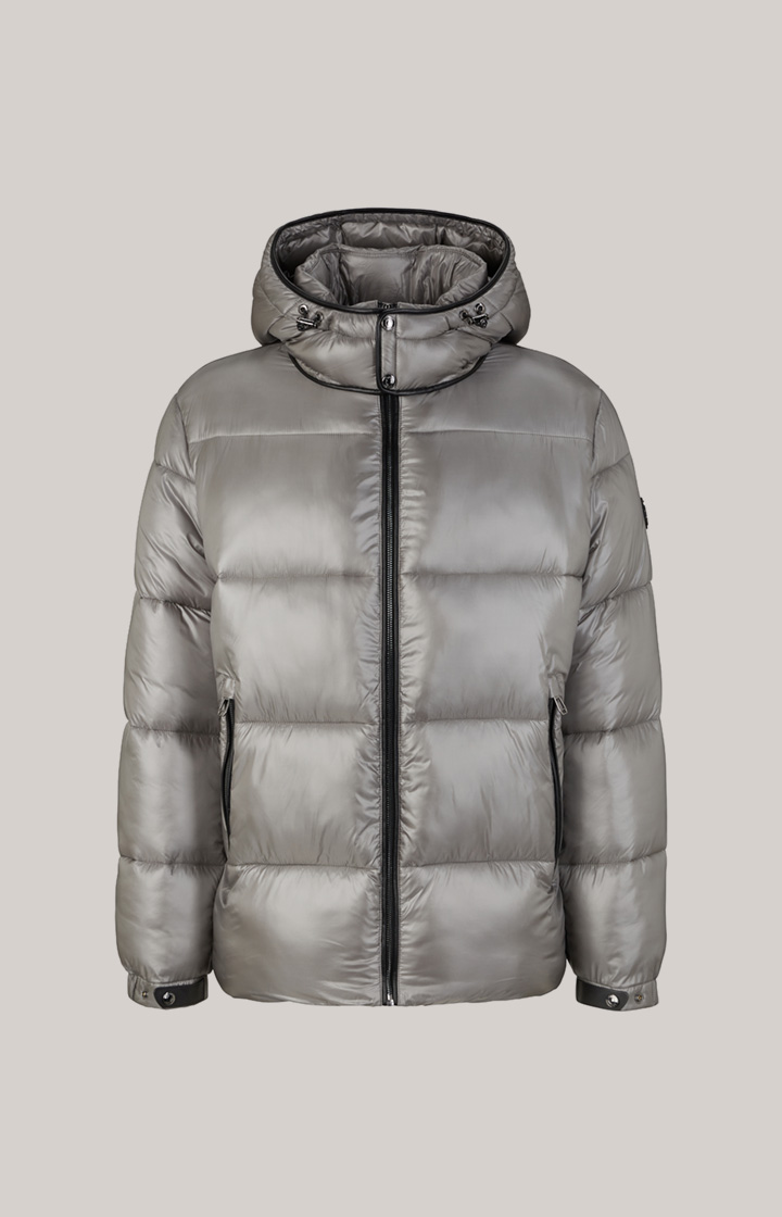 Steppjacke Ambro mit Kapuze in Metallic-Grau