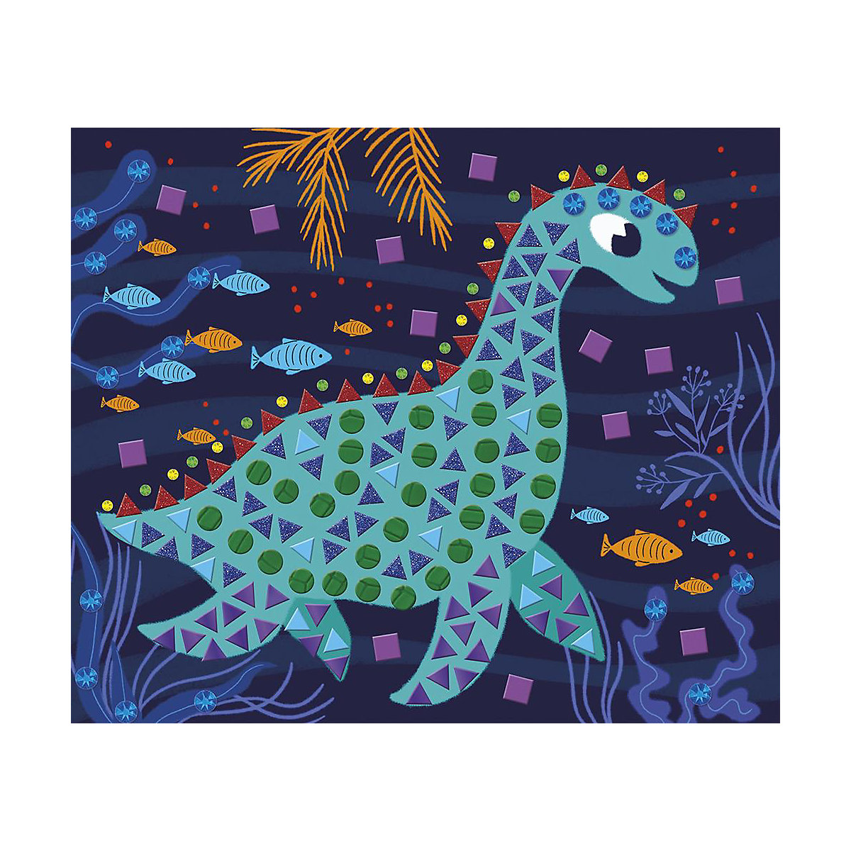 Kreativ-Set Aufkleber-Karten Dinosaurier