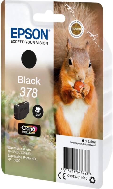 Epson 378 Original Tintenpatrone C13T37814010 Schwarz
