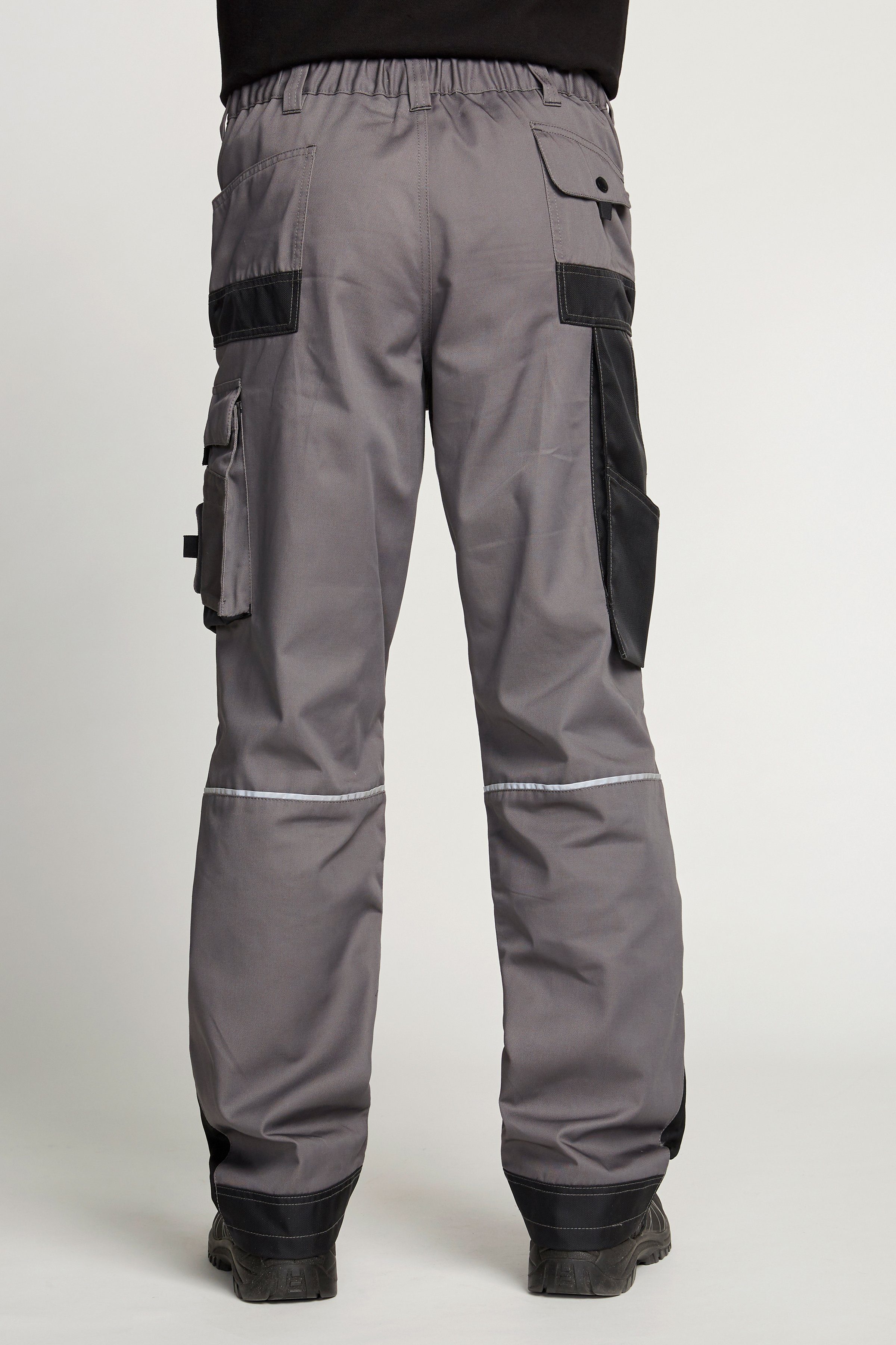 Northern Country Arbeitshose worker light (langlebig durch 3-fach Innenbeinnaht und viele Verriegelungspunkte) mit vielen Cordura®-Verstärkungen und Reflexelementen, mit 8 Taschen