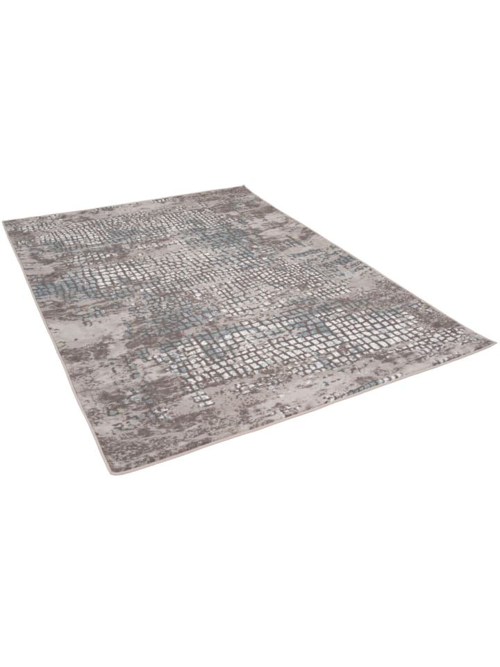 Pergamon Designer Teppich Tawira Vintage in Silber Blau günstig kaufen