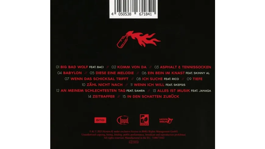 Aus dem Licht in den Schatten zurück Digipak