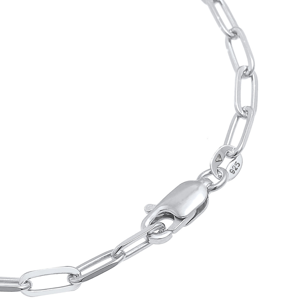Elli Elli Bracelet Tendance ovale de Ladies Heart Love Links en argent sterling 925 Bracelet