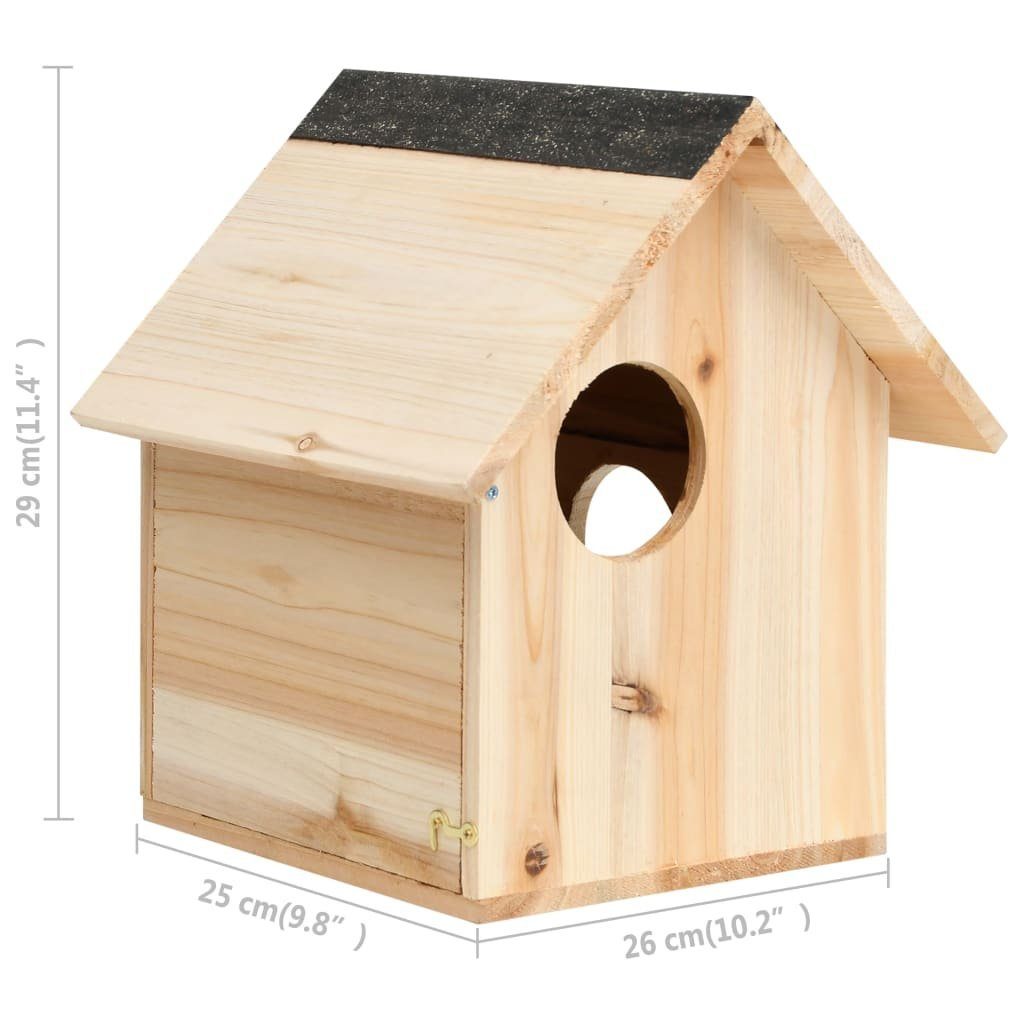 vidaXL Vogelhaus Eichhörnchenhaus Tanne Massivholz 26x25x29 cm Holz