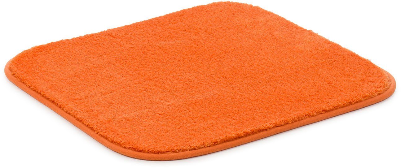 Badematte Rio Premium Gözze, Höhe 18 mm, rutschhemmend beschichtet, fußbodenheizungsgeeignet, schnell trocknend, Polyester, Badteppich, Uni Farben, waschbar, rechteckig & rund erhältlich