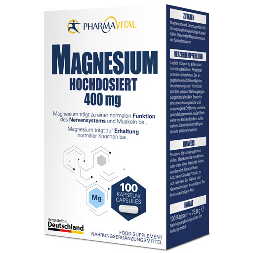 MAGNESIUM 400 mg hochdosiert Kapseln  100 St  Kapseln