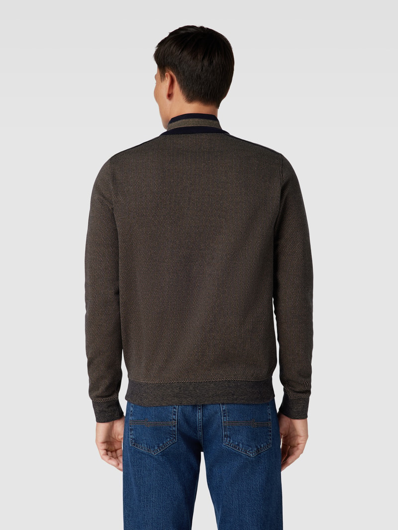 Sweatshirt mit Stehkragen in beige