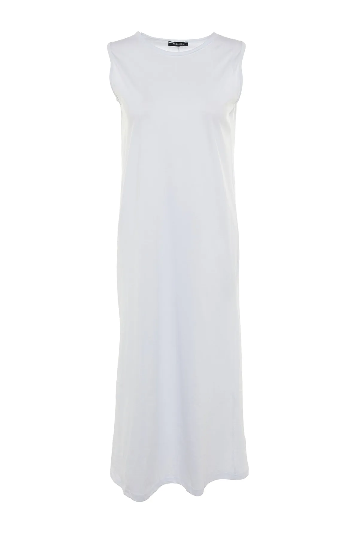 Trendyol Modest  Weißes ärmelloses Kleid mit Futter und Unterwäsche TCTSS21UK0034