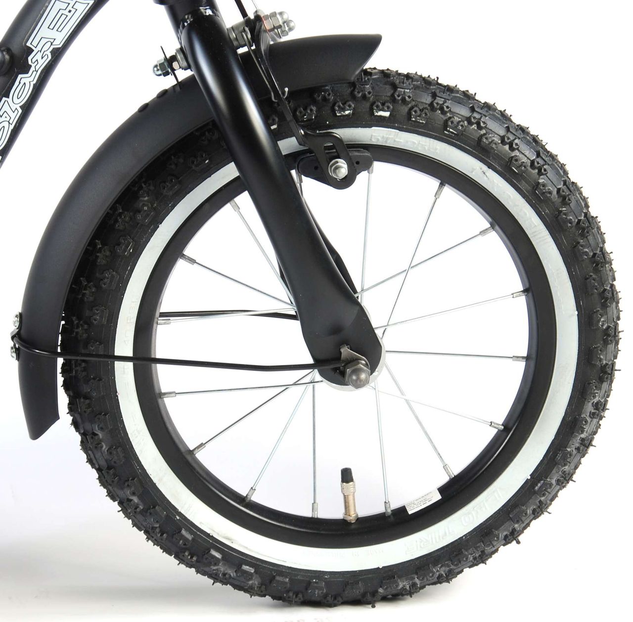 Volare Black Cruiser Kinderfahrrad - Jungen - 14 Zoll - Schwarz - 95% zusammengebaut
