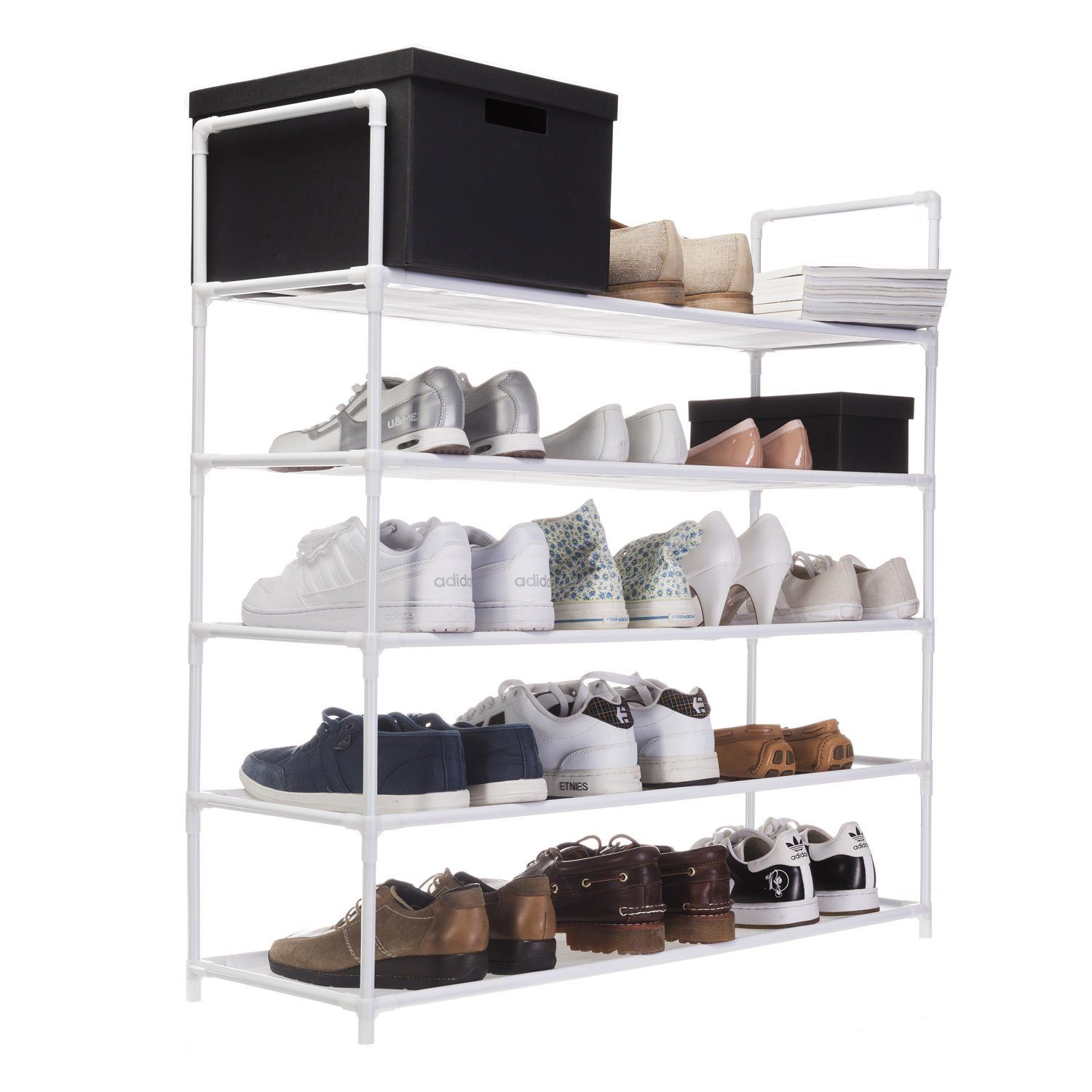 Goods+Gadgets Schuhregal Schuhablage Schuhschrank, 25 Paar Schuhe, XXL Schuhständer Regal