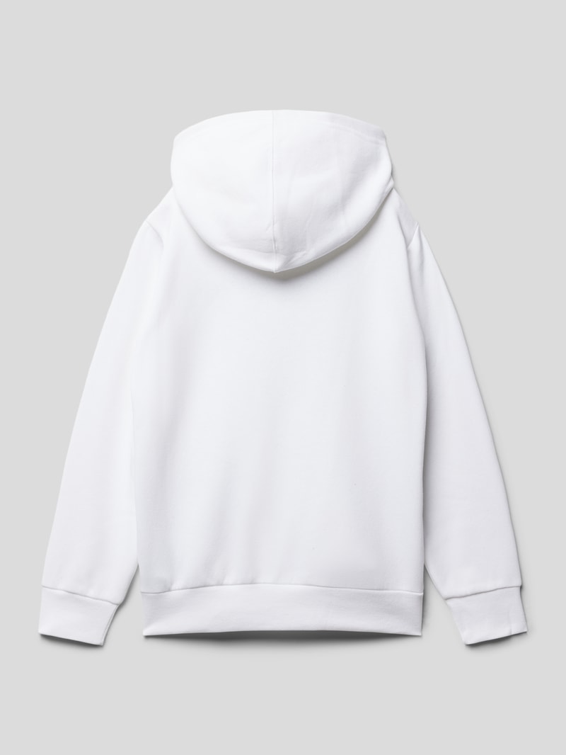 Hoodie mit Label-Stitching in weiß