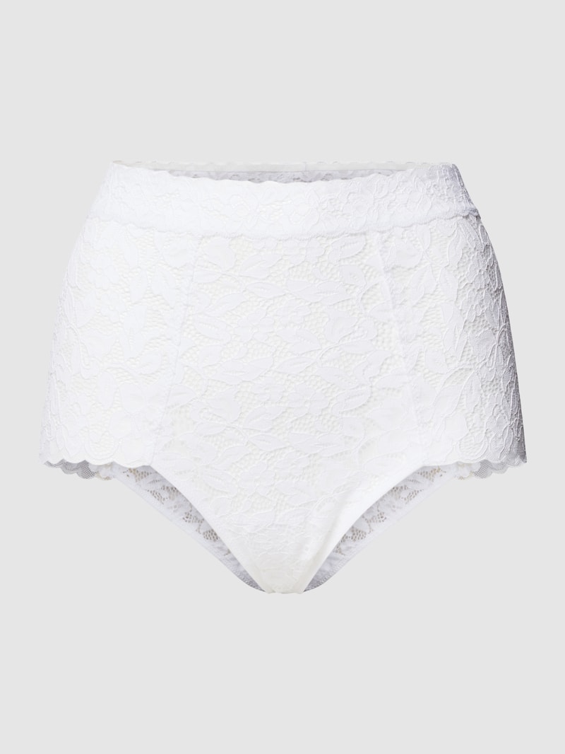 Slip mit Spitzenbesatz in weiß