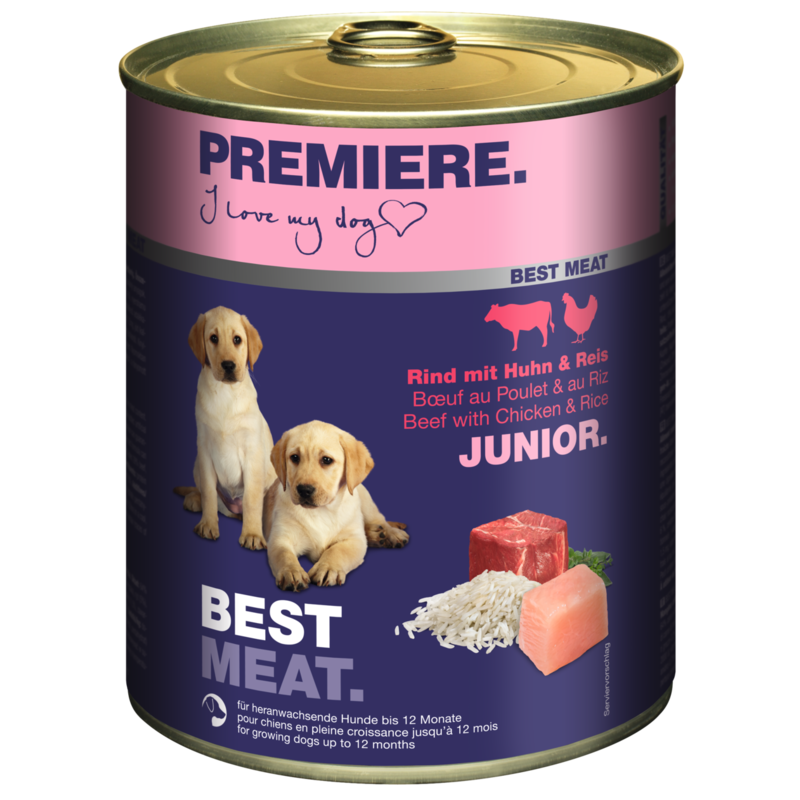 PREMIERE Hundenassfutter PREMIERE Best Meat Junior Huhn & Rind 24x800 g