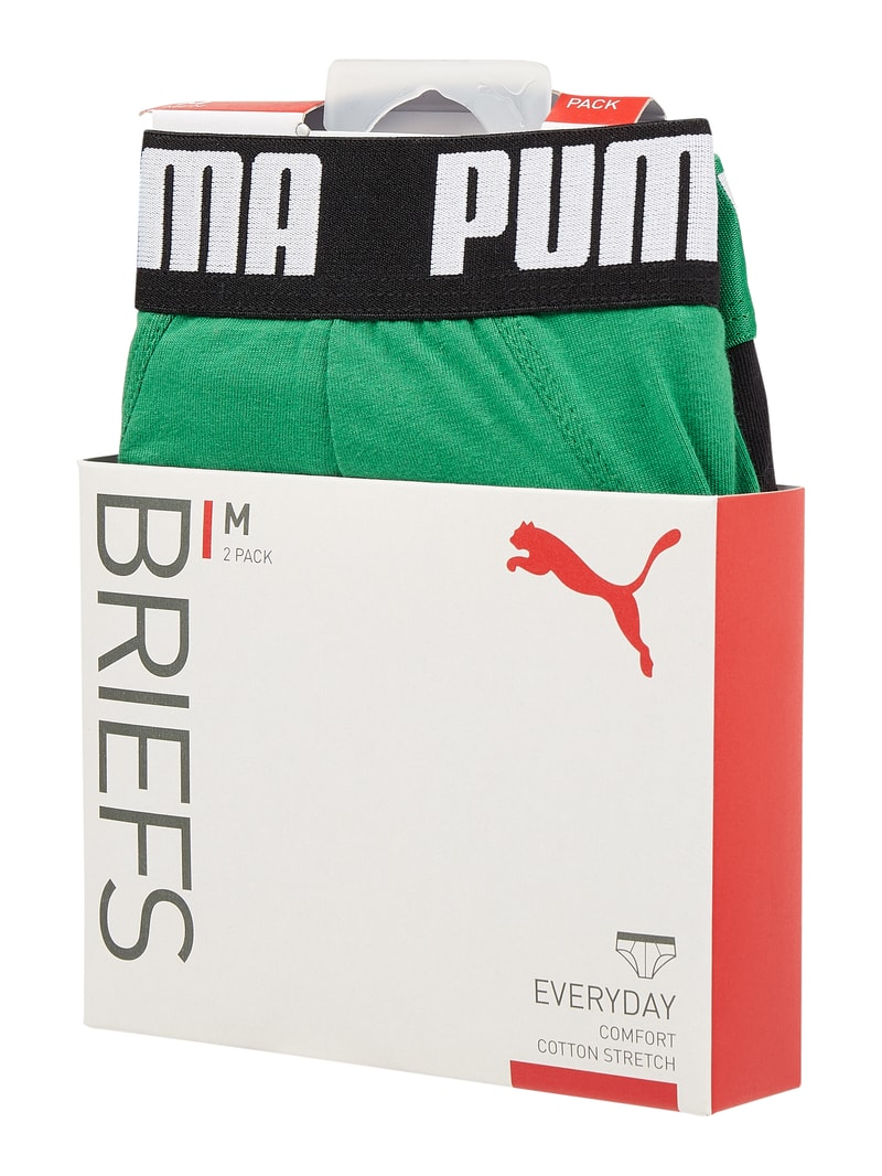 Slip mit Stretch-Anteil im 2er-Pack in grün
