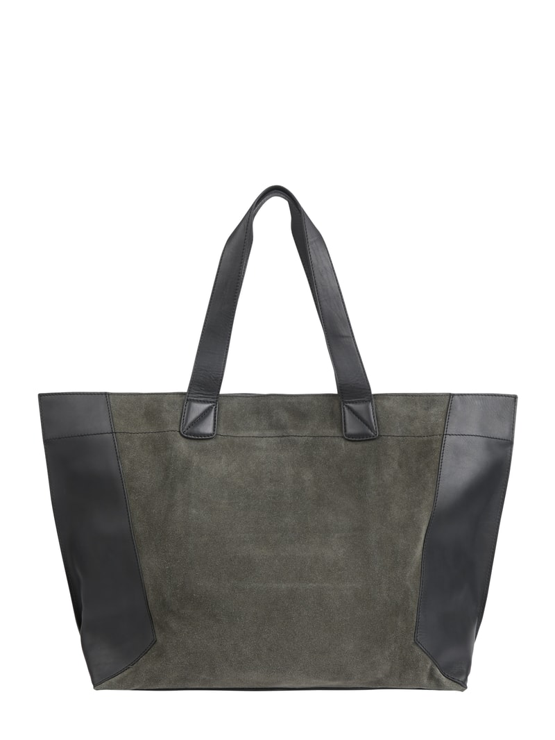 Hobo Bag aus Leder in dunkelgrau