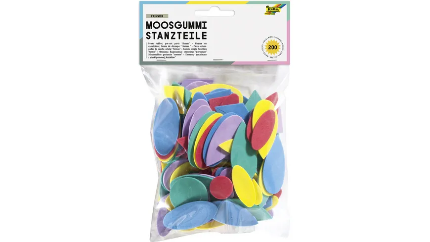 folia Moosgummi-Stanzteile 200 Teile sortiert