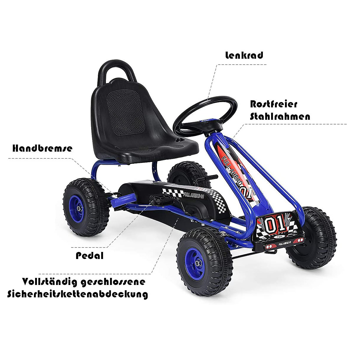 Gokart Mit Handbremse Sitz verstellbar