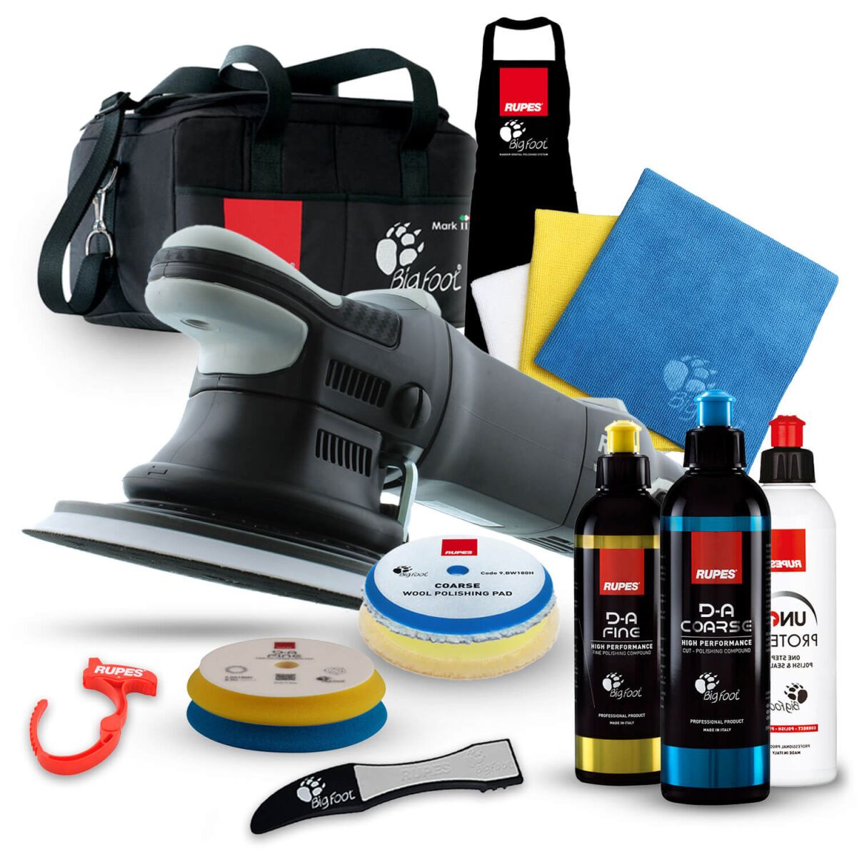 Rupes BigFoot LHR 21MarkIII Exzenterpoliermaschine Luxus Kit, 15-teilig