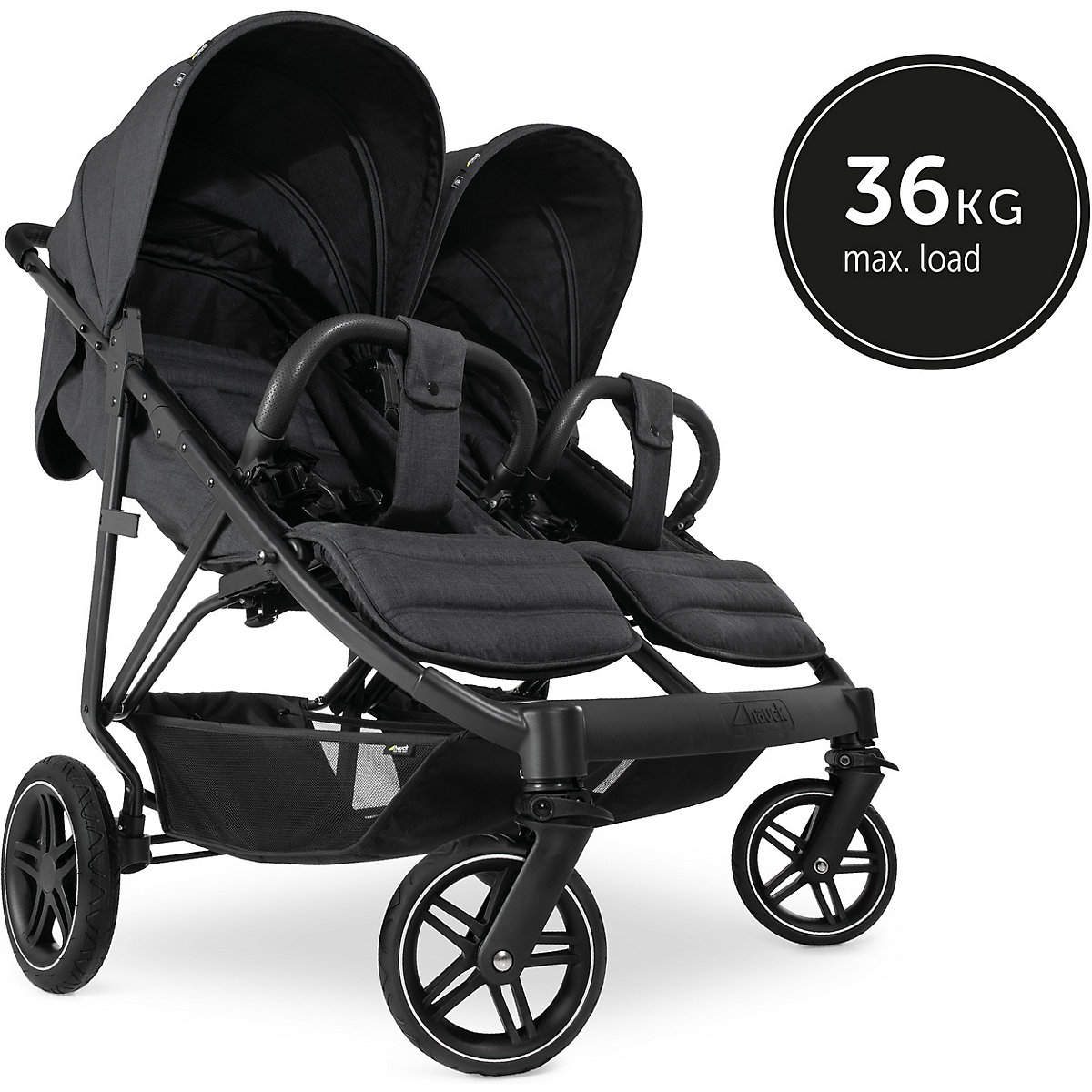 Geschwisterwagen Uptown Duo, Melange Black