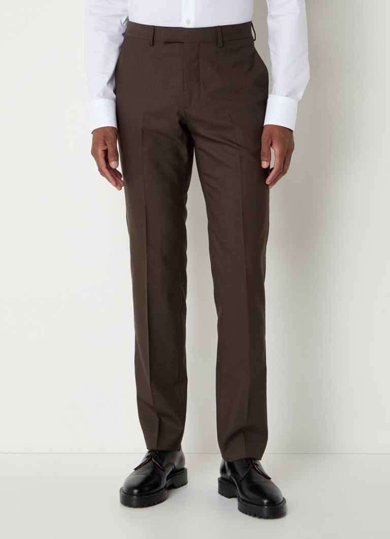 Pantaloni Sandro slim fit din lână virgină, cu buzunare laterale.