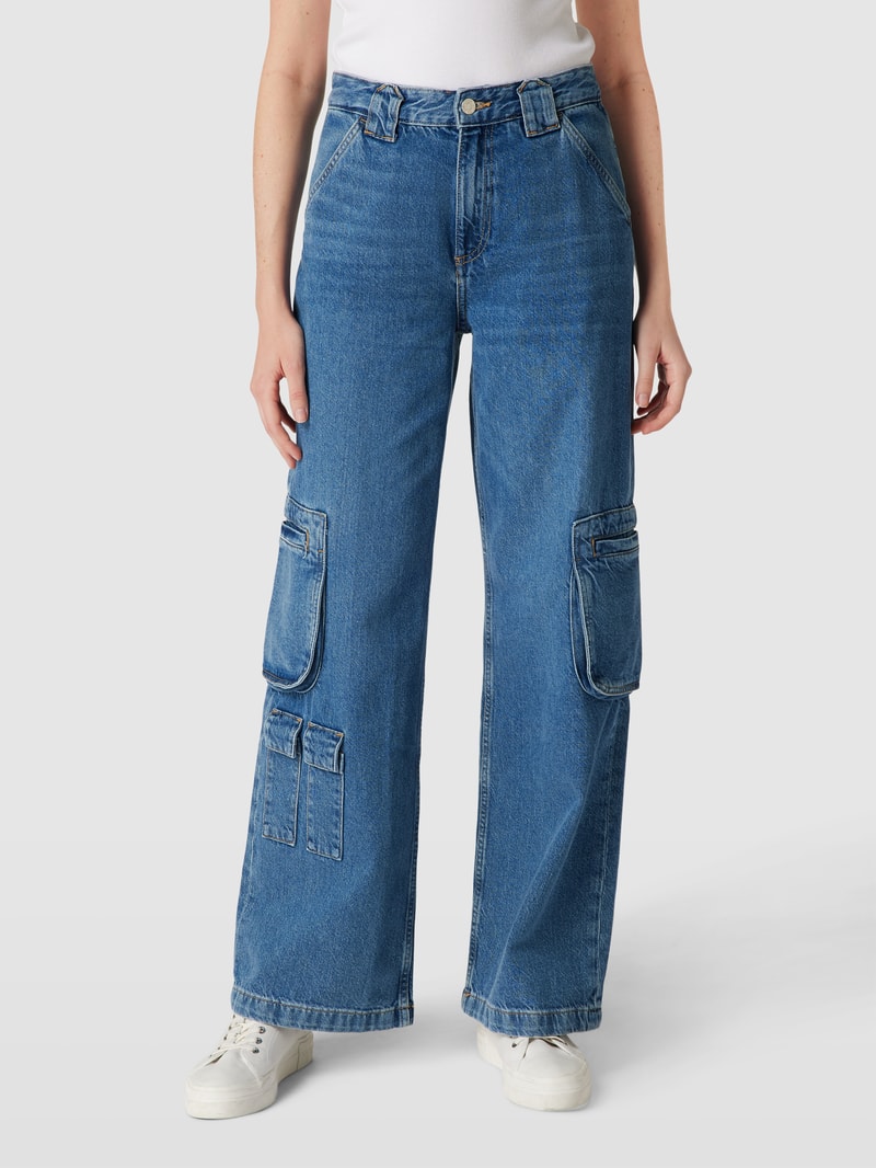 Jeans mit Cargotaschen Modell 'ROMY' in blau