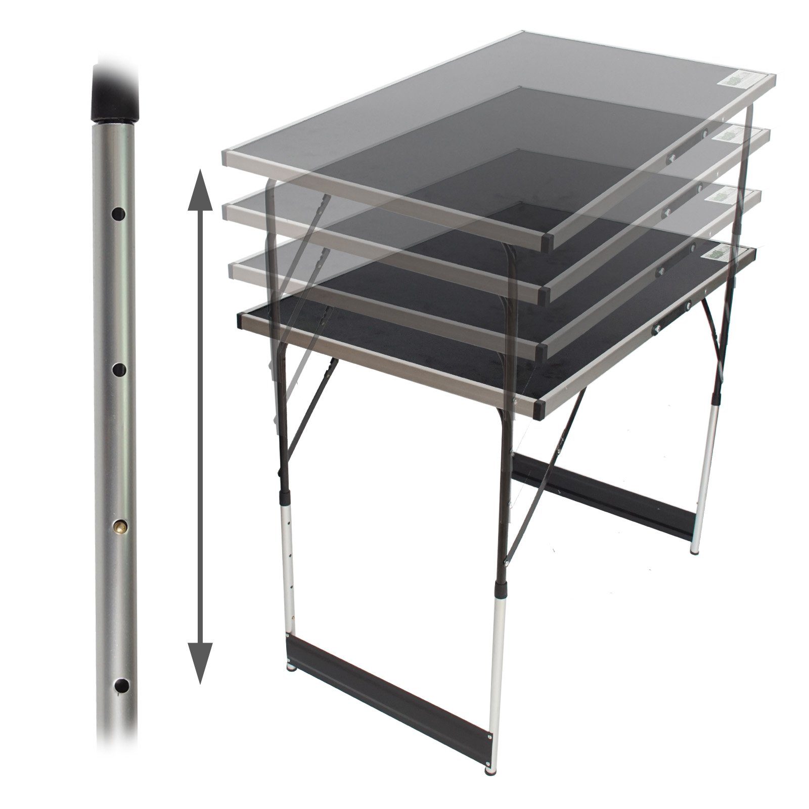 TRUTZHOLM Klapptisch Multifunktionstisch Flohmarkttisch 3er Set Markttisch Klapptisch Tapez (Set, 3-St)