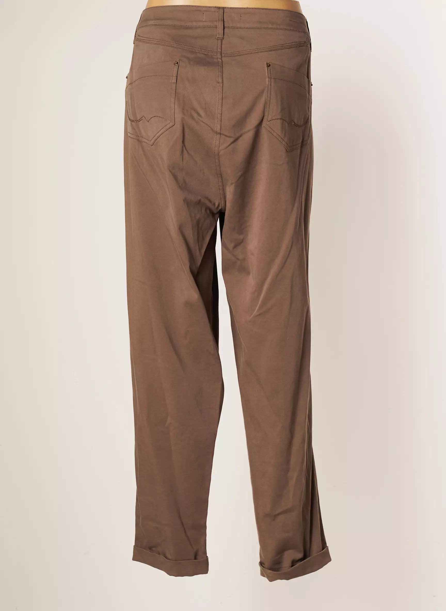 Fred Sabatier Pantalons Droits Femme couleur marron