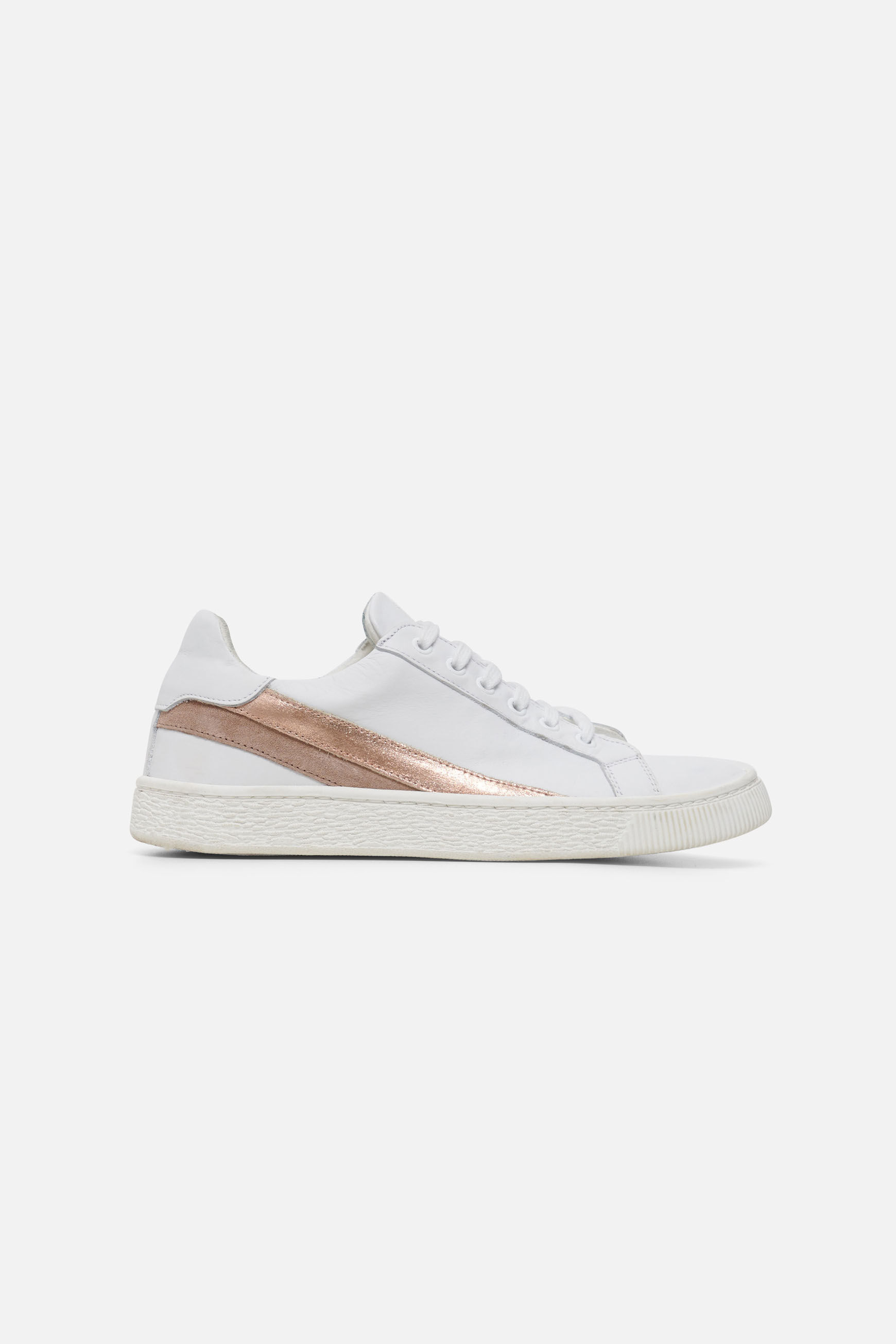 baskets jeanne 100% cuir ivoire femme
