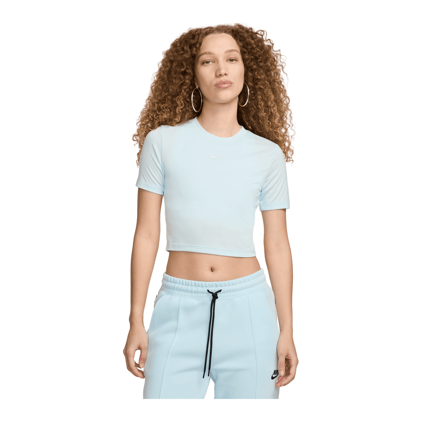 Nike Essential SLM Crop T-Shirt Damen Blau F474