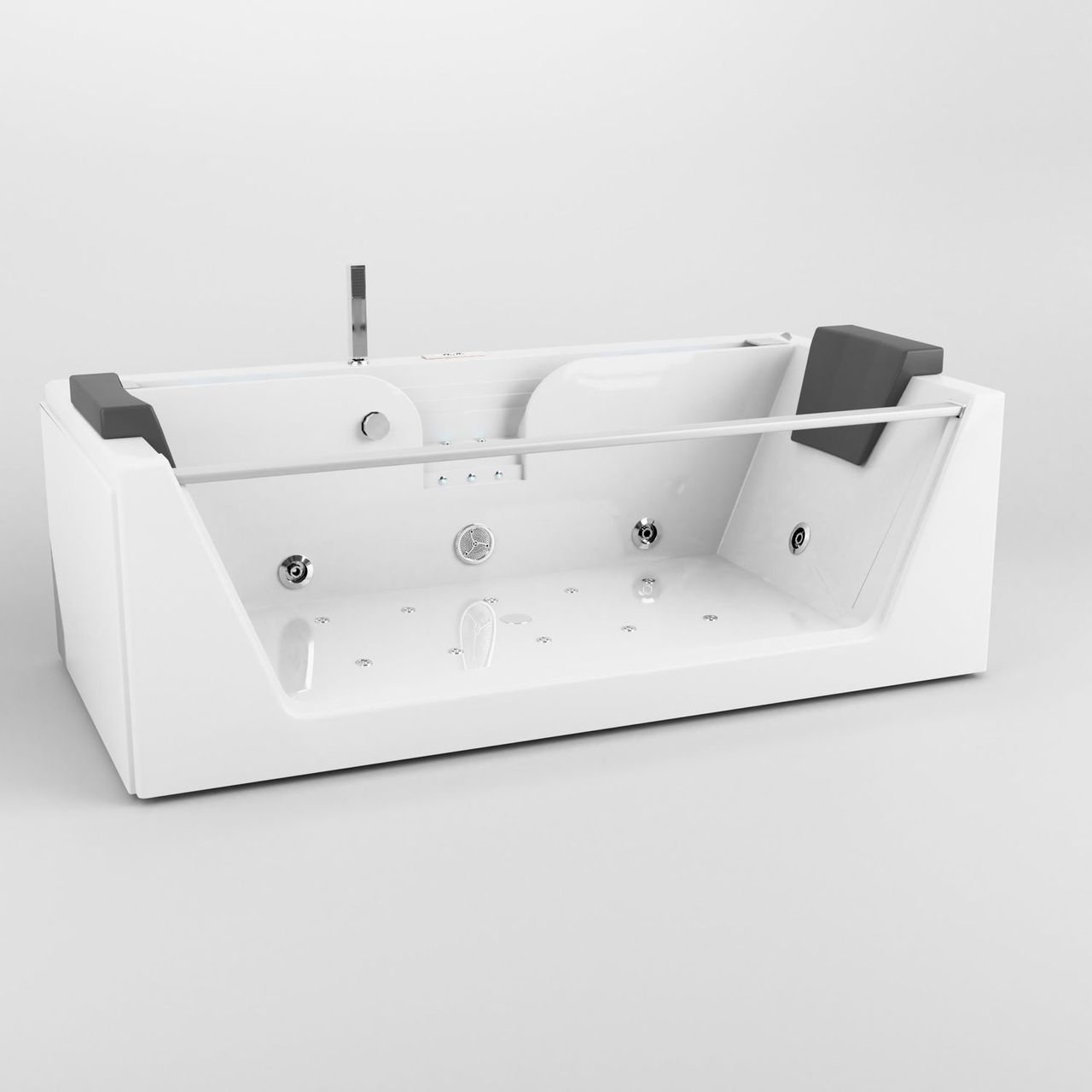 TroniTechnik Whirlpool Badewanne KOS 2 179cm x 85cm Heizung, Hydromassage, mit Bachlauf, Sanitäracryl