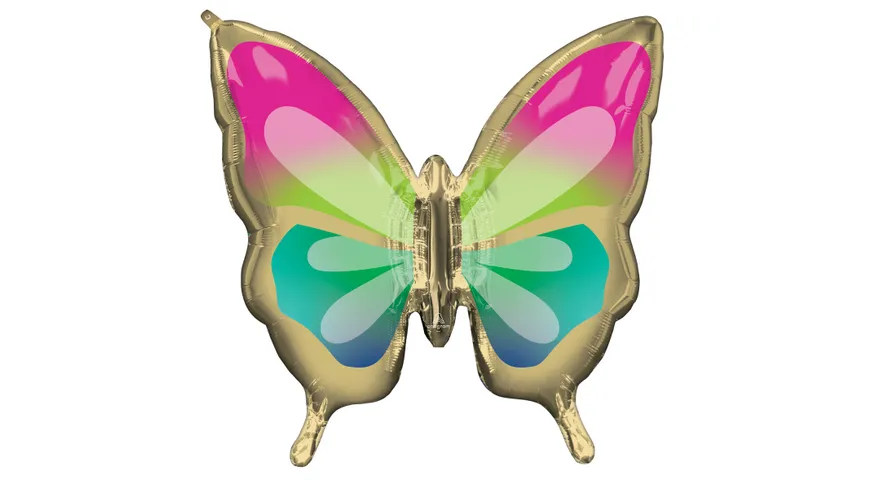 Amscan - Folienballon TROPICAL BUTTERFLY Super Shape 76cm x 71cm