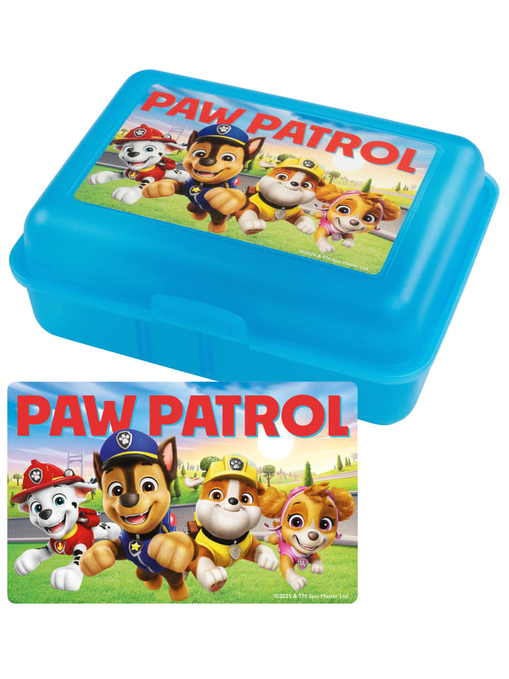 Paw Patrol Paw Patrol Brotdose Paw Crew Lunchbox Butterbrotdose mit Trennwand in blau günstig kaufen onesize