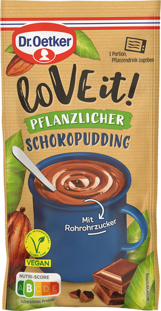 Dr. Oetker LoVE it! Pflanzlicher Schokopudding vegan