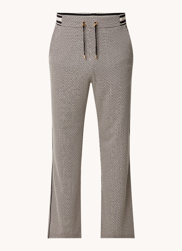 Balmain taisna piegriezuma sporta bikses ar logotipa apdruku un sānu kabatām