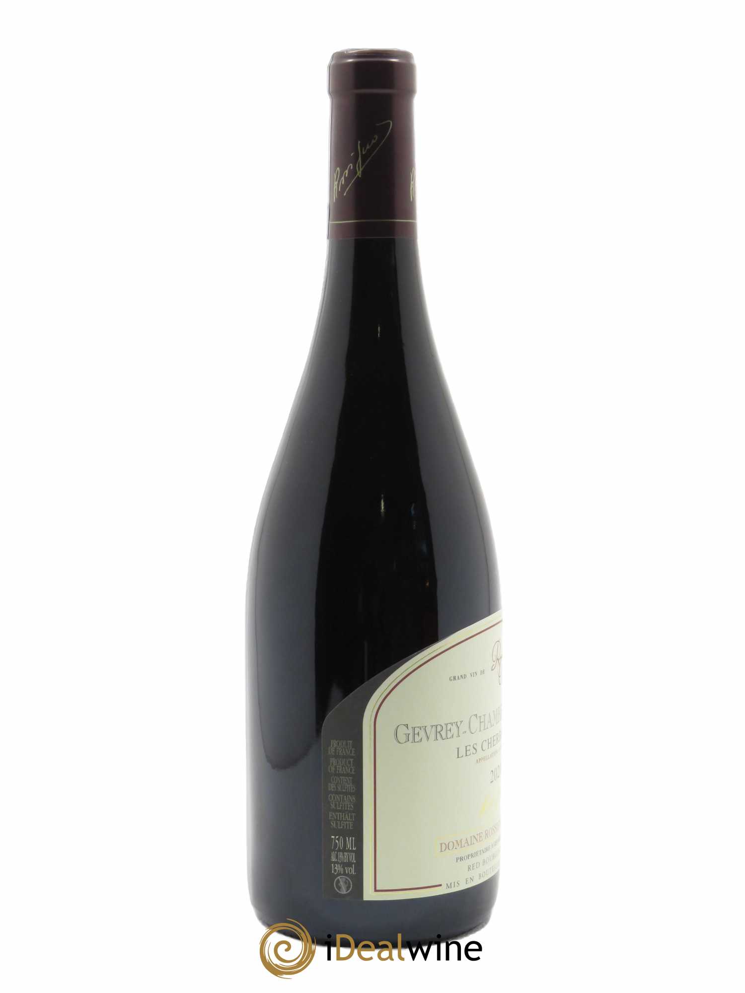 Gevrey-Chambertin 1er Cru Les Cherbaudes Rossignol-Trapet (Domaine)  2020 - Lot de 1 Bouteille