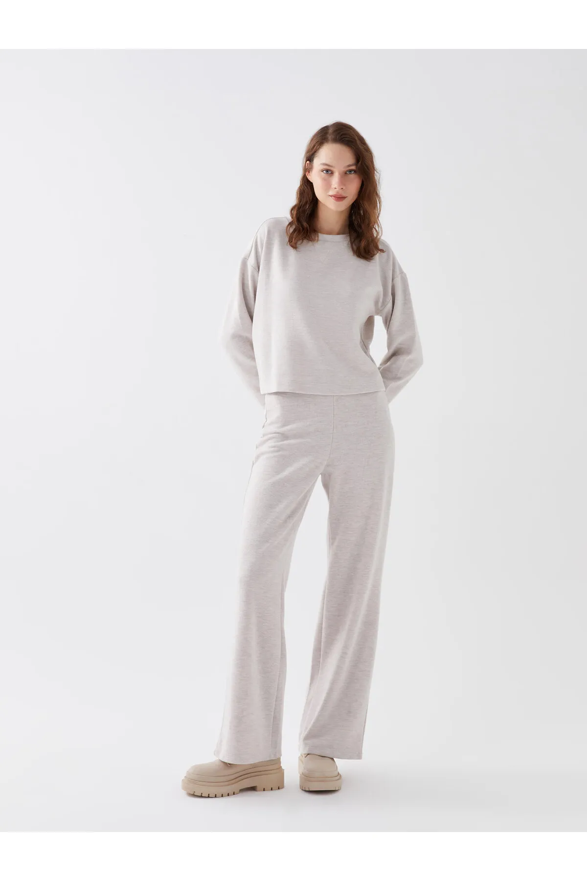 LC Waikiki  Jogginghose - Ecru - Wide Leg
