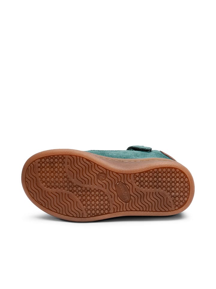 bisgaard Leder-Sneakers in Grün/ Grau/ Hellbraun günstig kaufen