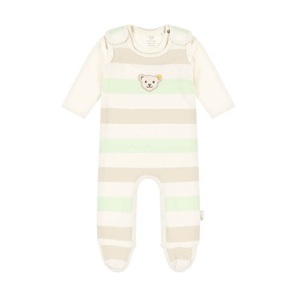Set Strampler + T-Shirt langarm, beige für Jungs