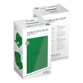 Ultimate Guard Twin Flip`n`Tray 200+ XenoSkin Monocolor - Grün