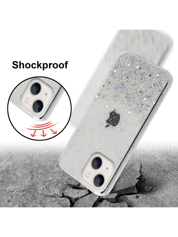 cadorabo Hülle für Apple iPhone 13 MINI Glitter in Transparent mit Glitter günstig kaufen onesize