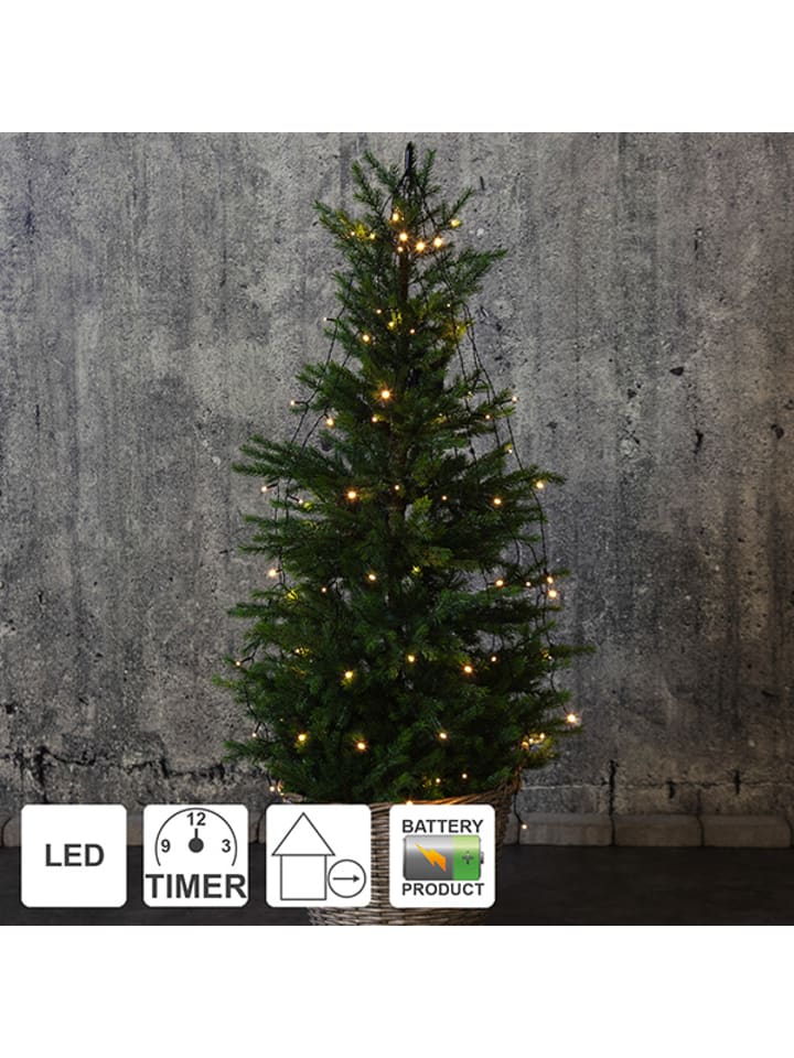 STAR Trading LED Baummantel Lichterkette ,Akku', warmweiß, 140cm (64 Leds, Batterie günstig kaufen onesize